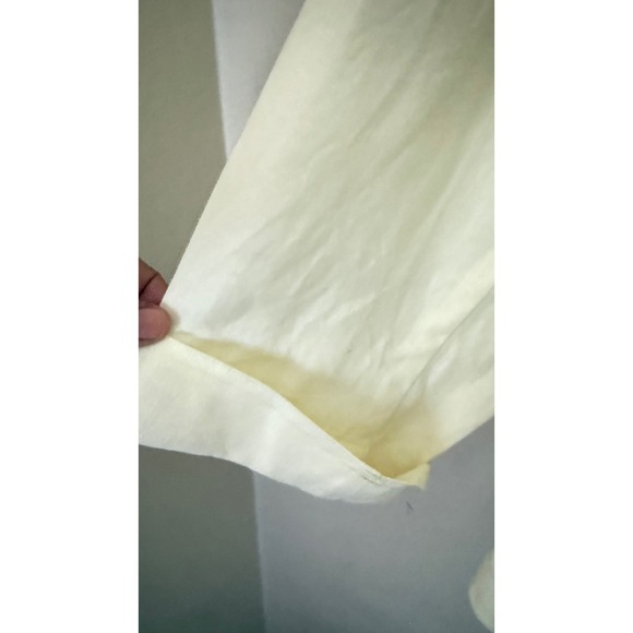 Jones NY Linen Button Down Pleated Front Jacket Pastel Yellow Soft Girl Size 18 - Picture 7 of 12